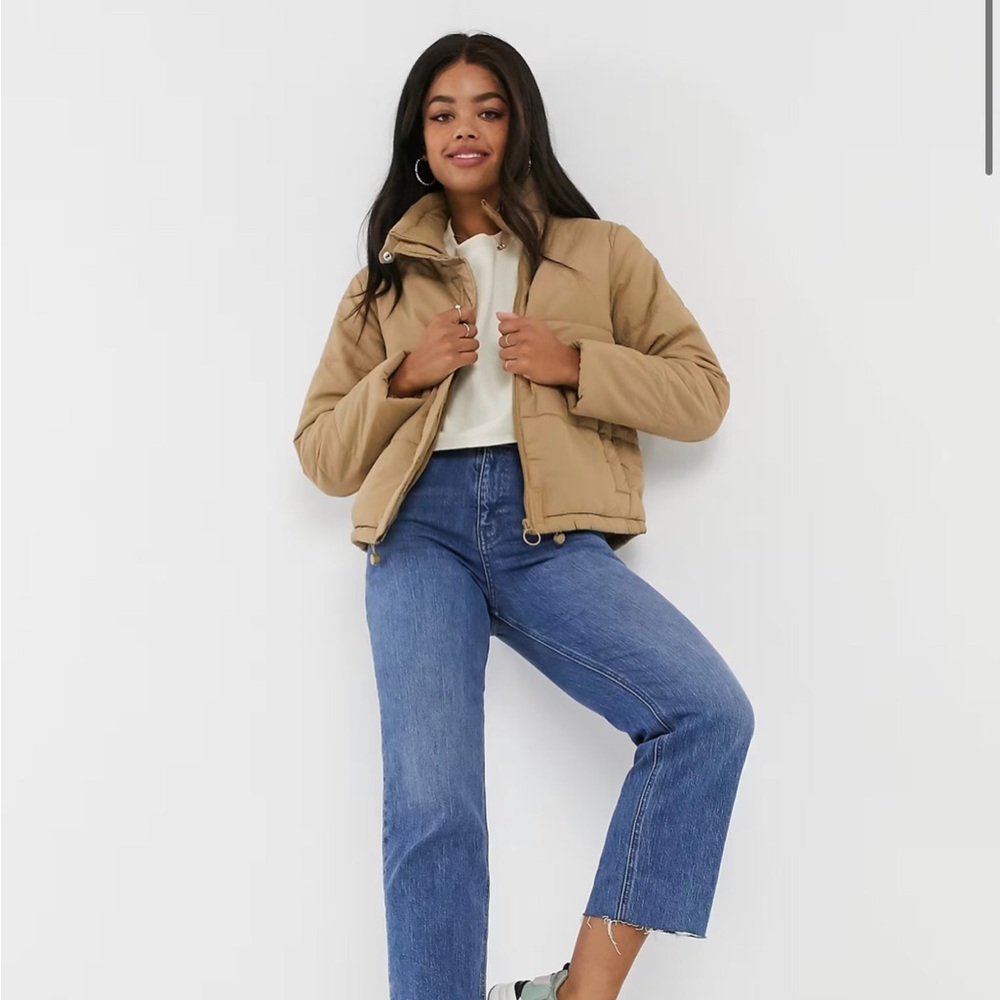 Women’s Tan Quilted Puffer Jacket - ASOS